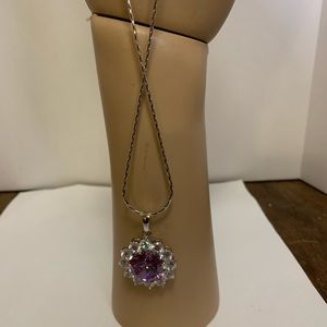 8 Carat Amethyst Pendant and Necklace